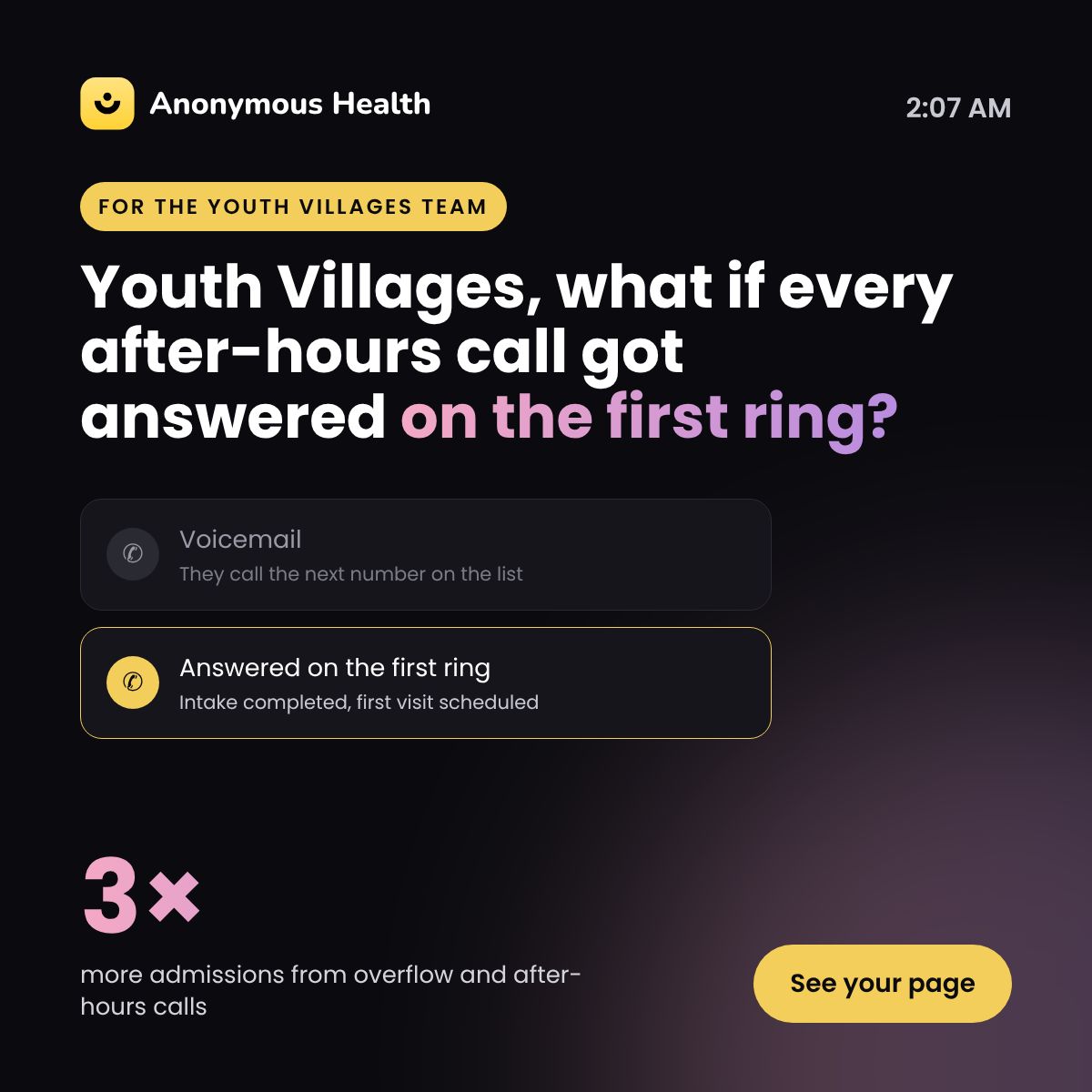 Anonymous Health ad