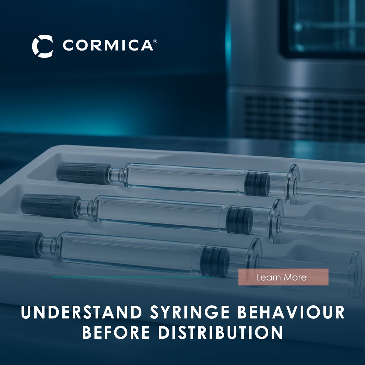 Cormica® Medical Device & Pharmaceutical Testing ad