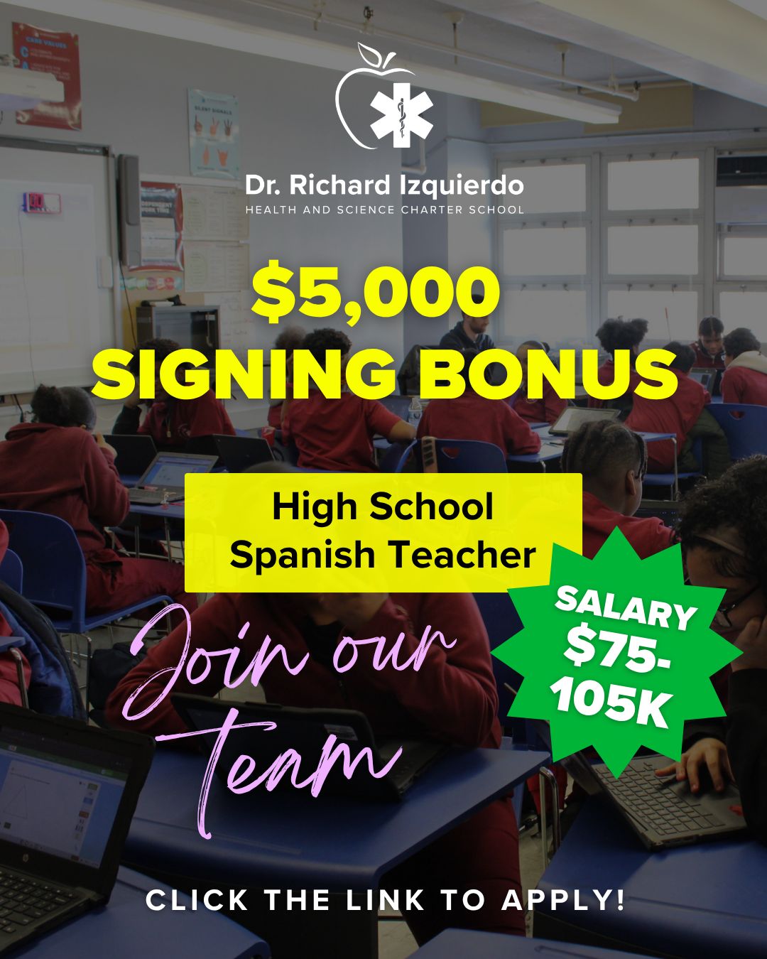 Dr. Richard Izquierdo Health & Science Charter School ad