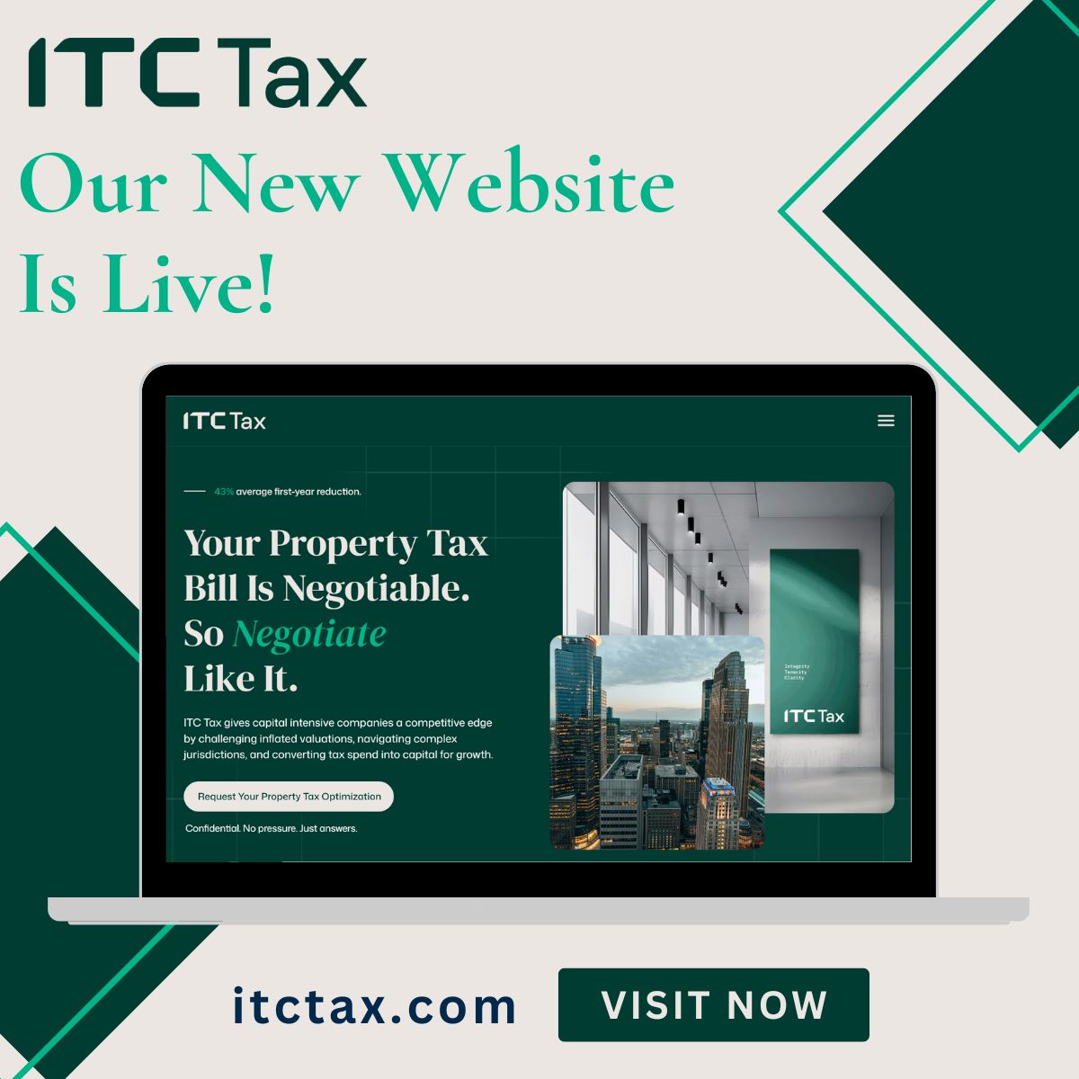 ITC TAX - Industrial & Commercial Property Tax Advisors ad