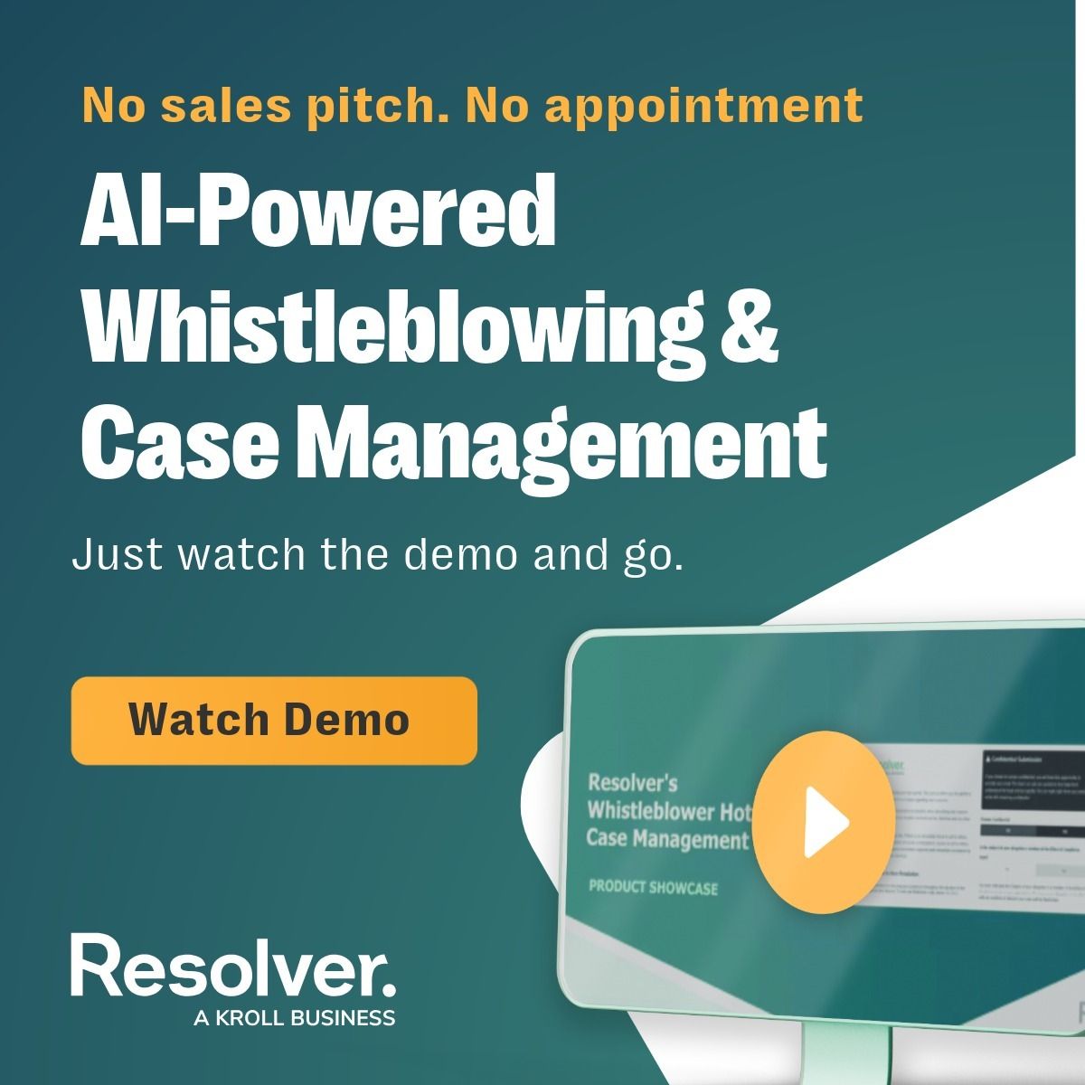 Resolver, a Kroll Business ad