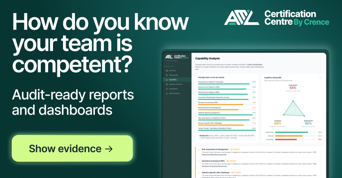 AML Certification Centre ad