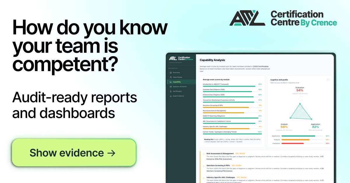 AML Certification Centre ad