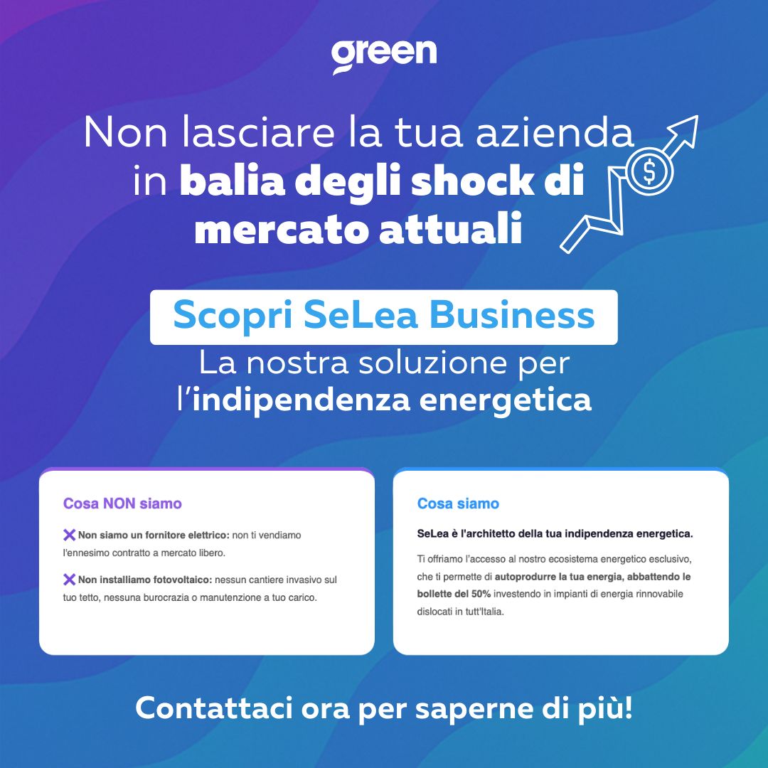 Green - Pura, Sostenibile, Condivisa ad