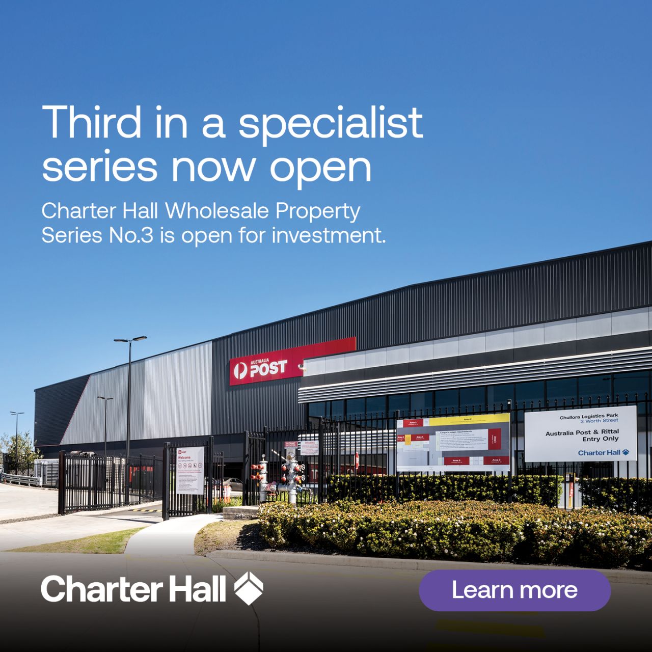 Charter Hall ad